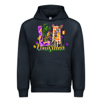 Navy louisiana la mardi gras Urban Hoodie - FaDigitalArtStudio