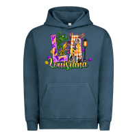 Pigment Midnight Navy louisiana la mardi gras Urban Hoodie - FaDigitalArtStudio