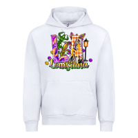 White louisiana la mardi gras Urban Hoodie - FaDigitalArtStudio