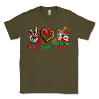 Army Green Peace Love Day Of The Dead Classic Tee - BundleAndBundleShop