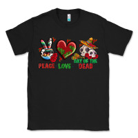 Black Peace Love Day Of The Dead Classic Tee - BundleAndBundleShop