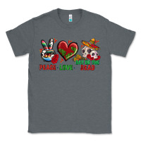Charcoal Heather Peace Love Day Of The Dead Classic Tee - BundleAndBundleShop
