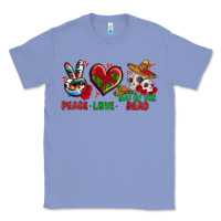 Colony Blue Peace Love Day Of The Dead Classic Tee - BundleAndBundleShop