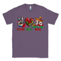 Lavender Peace Love Day Of The Dead Classic Tee - BundleAndBundleShop