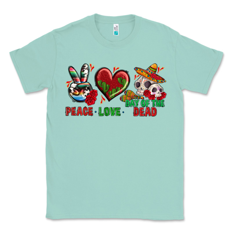 Peace Love Day Of The Dead Classic Tee by BundleAndBundleShop | Teevron