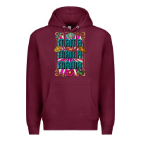 Burgundy mama mama mama Premium Hoodie - CowhideDigitalArt