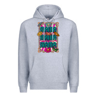 Heather Grey mama mama mama Premium Hoodie - CowhideDigitalArt