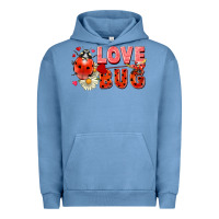 Pigment Pebble Blue love bug Urban Hoodie - FaDigitalArtStudio
