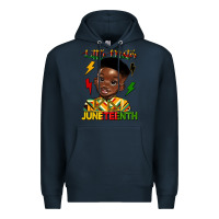 Navy little mister juneteenth Premium Hoodie - HRA Design Shop
