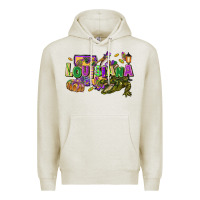 Oatmeal Heather louisiana mardi gras Premium Hoodie - FaDigitalArtStudio