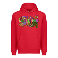 Red louisiana mardi gras Premium Hoodie - FaDigitalArtStudio