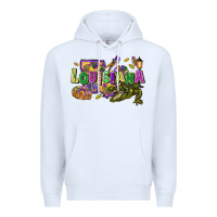 White louisiana mardi gras Premium Hoodie - FaDigitalArtStudio