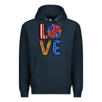 Navy Love sunflower Premium Hoodie - Neo Western