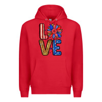 Red Love sunflower Premium Hoodie - Neo Western