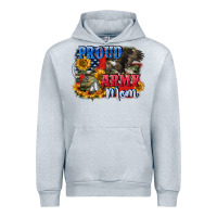 Heather Grey Proud army mom 4th of july Urban Hoodie - CowGirlArtShop