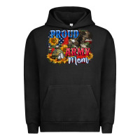 Pigment Black Proud army mom 4th of july Urban Hoodie - CowGirlArtShop
