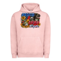 Pigment Salmon Proud army mom 4th of july Urban Hoodie - CowGirlArtShop