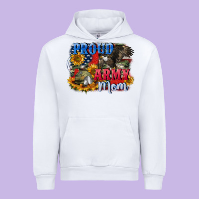 Proud Army Mom 4th Of July Urban Hoodie Designed By Cowgirlartshop