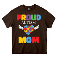 Chocolate Brown lil autism mom Heavy Core Tee - CowhideDigitalArt