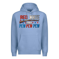 Colony Blue Red white and pew pew pew Premium Hoodie - CowGirlArtShop