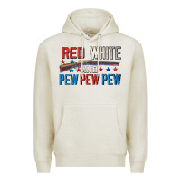 Red White And Pew Pew Pew Premium Hoodie | Teevron