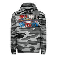 Slate Camo Red white and pew pew pew Premium Hoodie - CowGirlArtShop