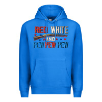 True Royal Red white and pew pew pew Premium Hoodie - CowGirlArtShop