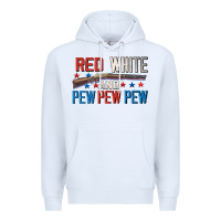 White Red white and pew pew pew Premium Hoodie - CowGirlArtShop