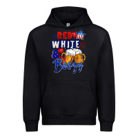 Black Red white and boozy 4th of july Urban Hoodie - CowGirlArtShop