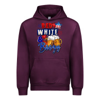 Mauve Wine Red white and boozy 4th of july Urban Hoodie - CowGirlArtShop