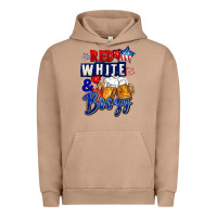 Pigment Burro Red white and boozy 4th of july Urban Hoodie - CowGirlArtShop