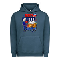 Pigment Midnight Navy Red white and boozy 4th of july Urban Hoodie - CowGirlArtShop