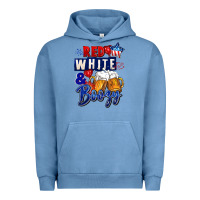 Pigment Pebble Blue Red white and boozy 4th of july Urban Hoodie - CowGirlArtShop