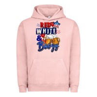 Pigment Salmon Red white and boozy 4th of july Urban Hoodie - CowGirlArtShop