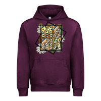 Mauve Wine mama leopard Urban Hoodie - CowhideDigitalArt