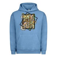 Pigment Pebble Blue mama leopard Urban Hoodie - CowhideDigitalArt