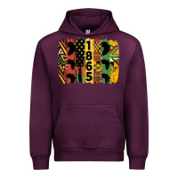 Mauve Wine juneteenth 1865 brush stroke Urban Hoodie - HRA Design Shop