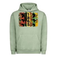 Pigment Oil Green juneteenth 1865 brush stroke Urban Hoodie - HRA Design Shop