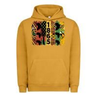 Pigment Peanut Butter juneteenth 1865 brush stroke Urban Hoodie - HRA Design Shop