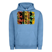 Pigment Pebble Blue juneteenth 1865 brush stroke Urban Hoodie - HRA Design Shop