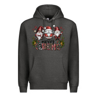 Charcoal Heather merry christmas Premium Hoodie - CowhideDigitalArt