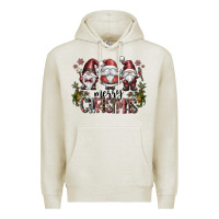 Oatmeal Heather merry christmas Premium Hoodie - CowhideDigitalArt