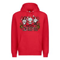 Red merry christmas Premium Hoodie - CowhideDigitalArt
