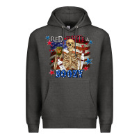 Charcoal Heather Red white boozy 4th of july Premium Hoodie - CowGirlArtShop