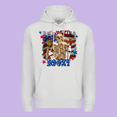 Red White Boozy 4th Of July Premium Hoodie Designed By Cowgirlartshop