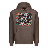 Coffee cowhide and serape background Premium Hoodie - RanaPortraitStore
