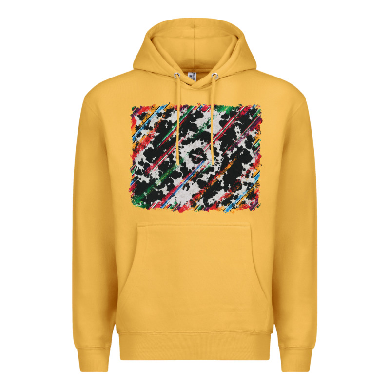 Cowhide And Serape Background Premium Hoodie by RanaPortraitStore | Teevron