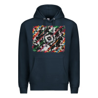 Navy cowhide and serape background Premium Hoodie - RanaPortraitStore