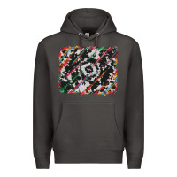 Smoke cowhide and serape background Premium Hoodie - RanaPortraitStore