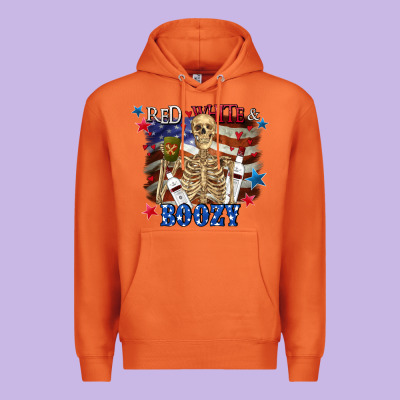Red White Boozy 4th Of July Premium Hoodie Designed By Cowgirlartshop